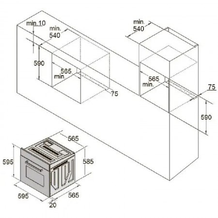 Cuptor Fabiano   FBOM 730 Black  A-18